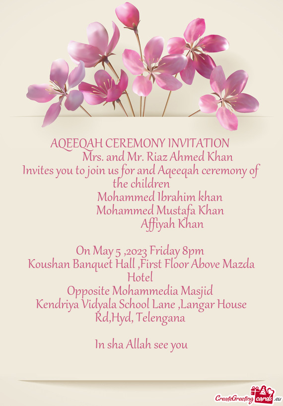 Mrs. and Mr. Riaz Ahmed Khan