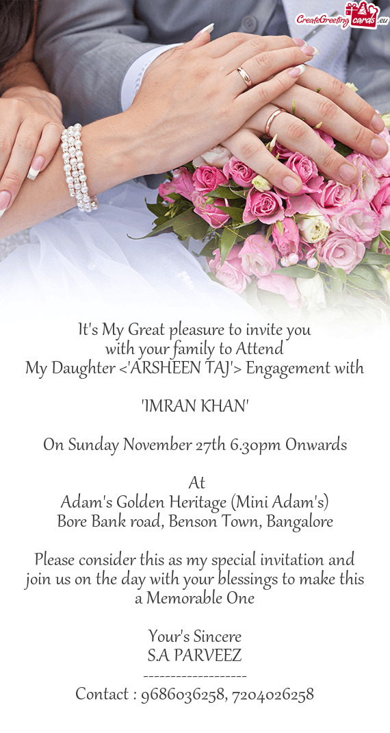 My Daughter <"ARSHEEN TAJ"> Engagement with