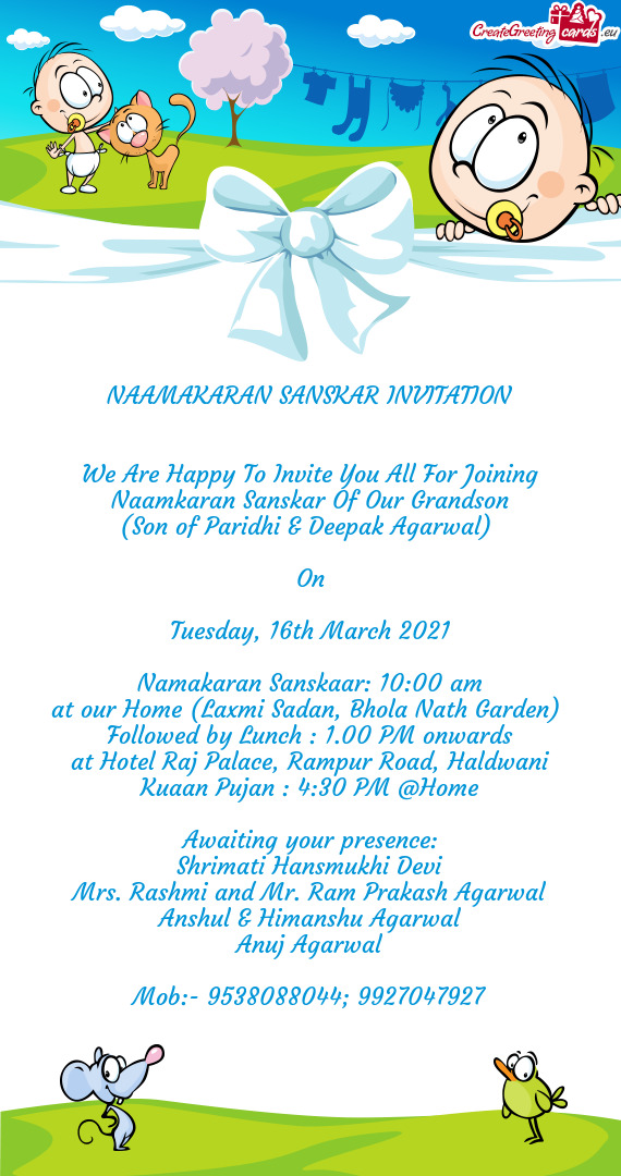 NAAMAKARAN SANSKAR INVITATION