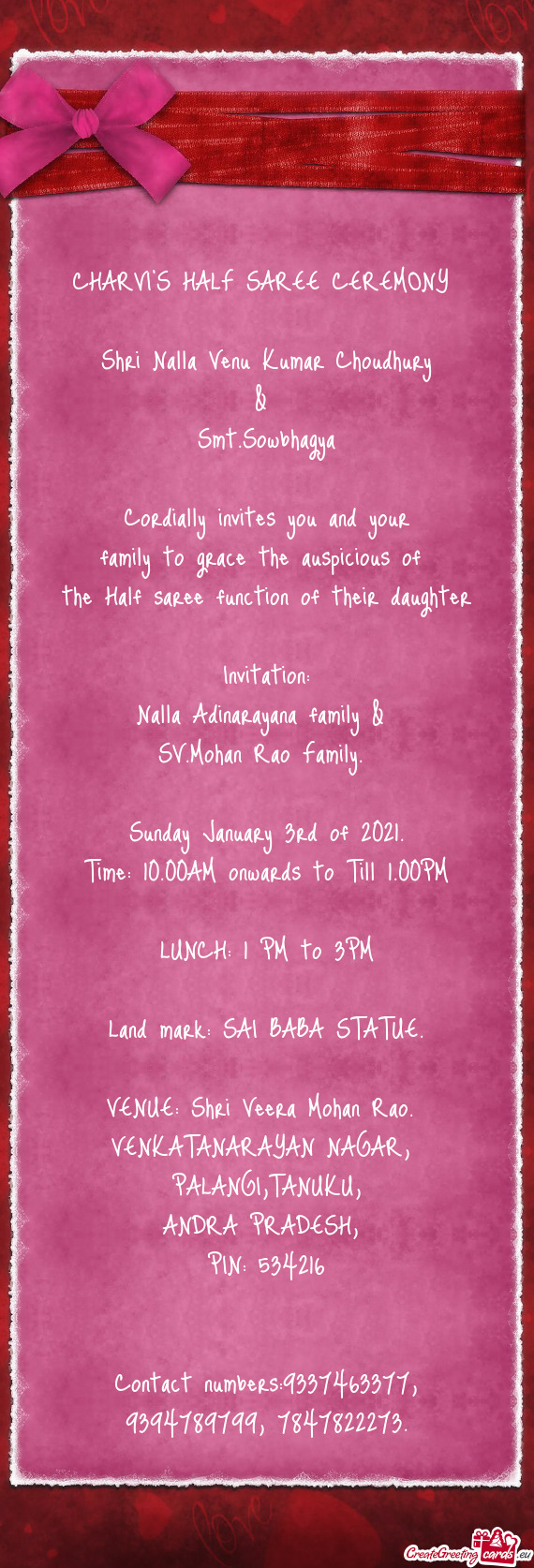 Nalla Adinarayana family & 