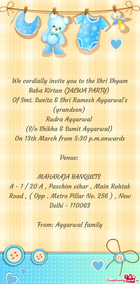 Of Smt. Sunita & Shri Ramesh Aggarwal