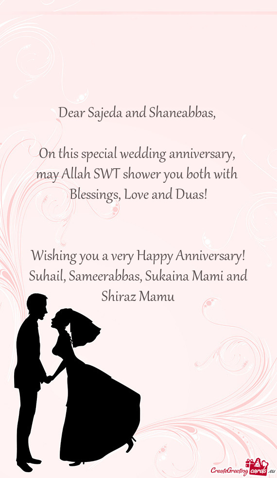 On this special wedding anniversary