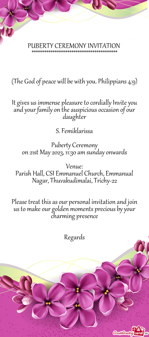Parish Hall, CSI Emmanuel Church, Emmanual Nagar, Thuvakudimalai, Trichy-22