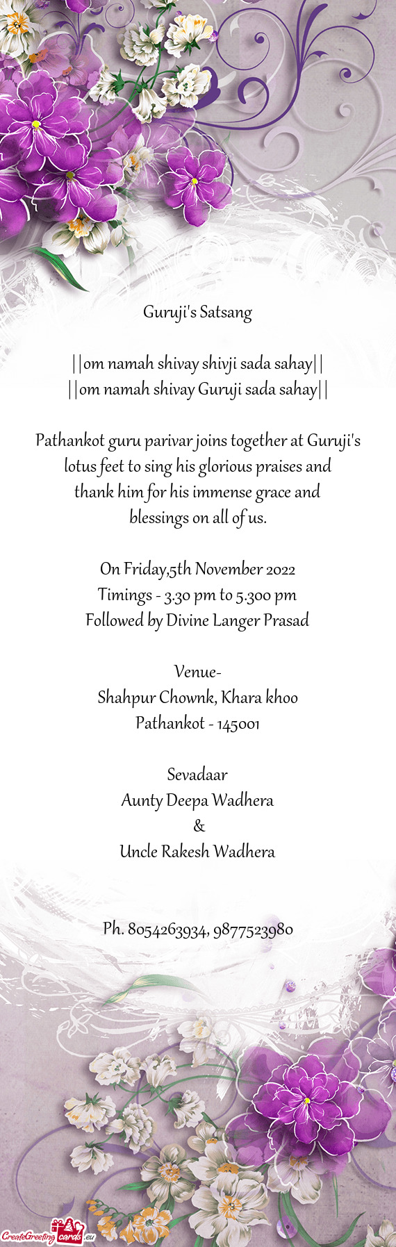 Pathankot guru parivar joins together at Guruji