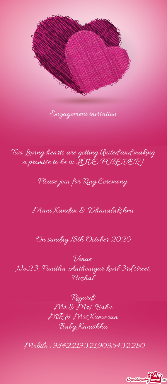 Please join for Ring Ceremony
