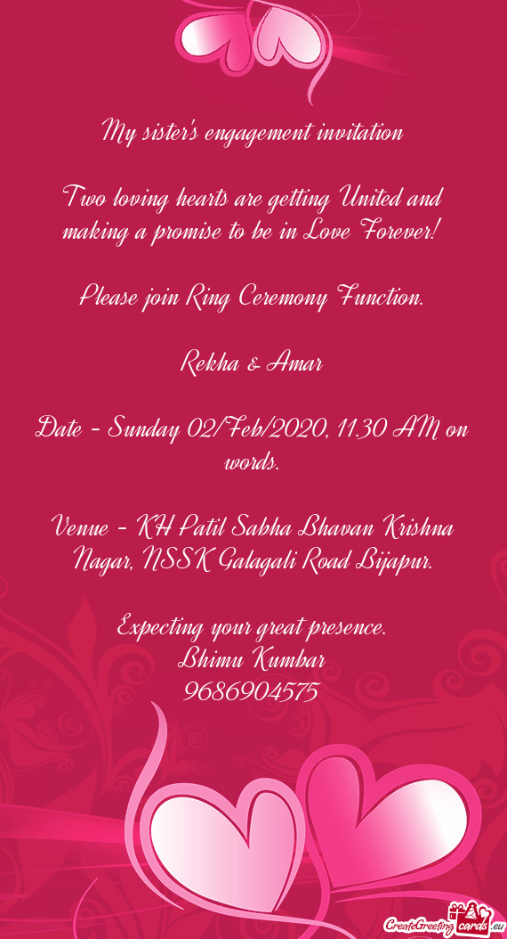 Please join Ring Ceremony Function