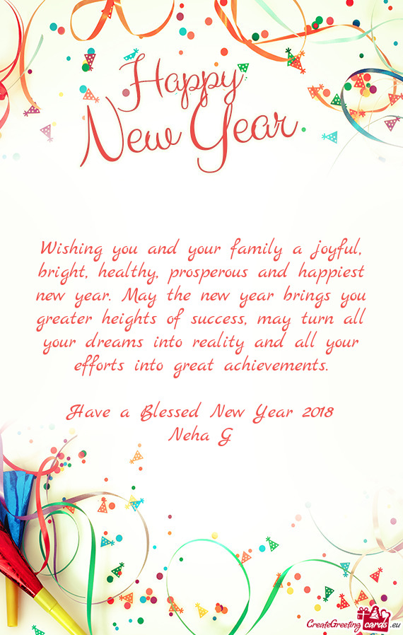 Prosperous and happiest new year