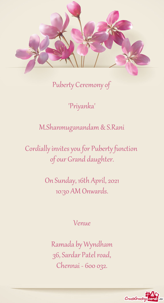 Puberty Ceremony of