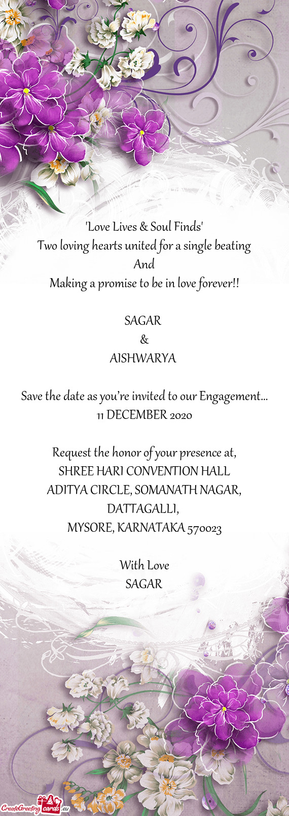 Save the date as you’re invited to our Engagement…
