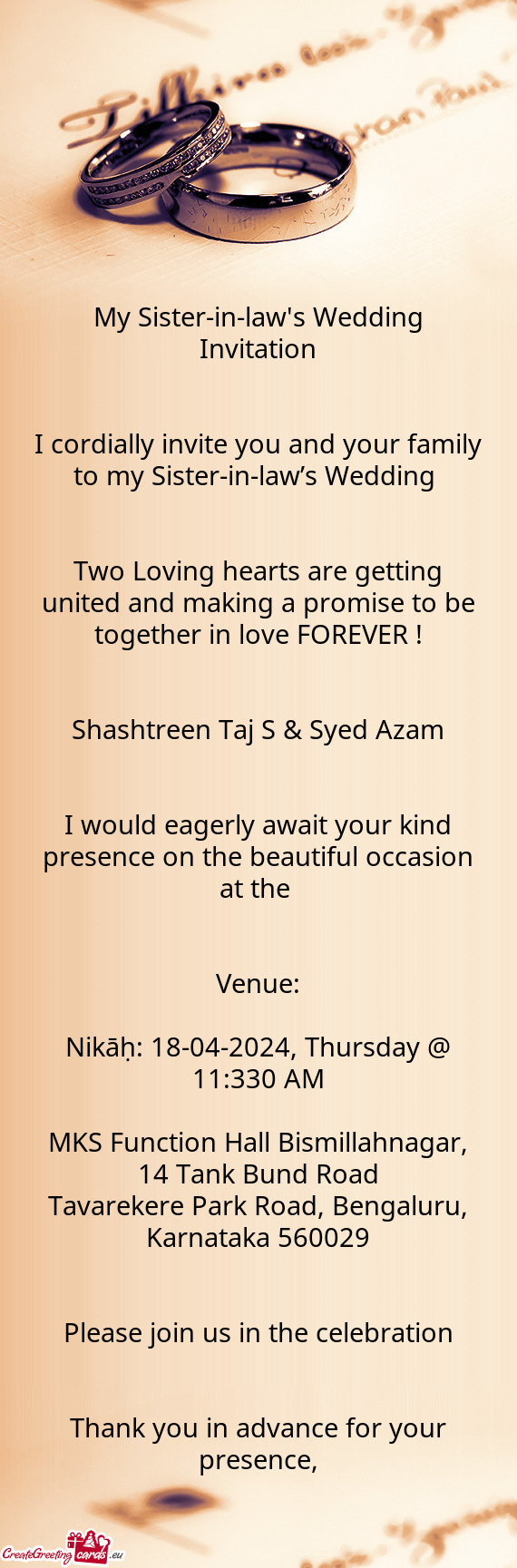 Shashtreen Taj S & Syed Azam