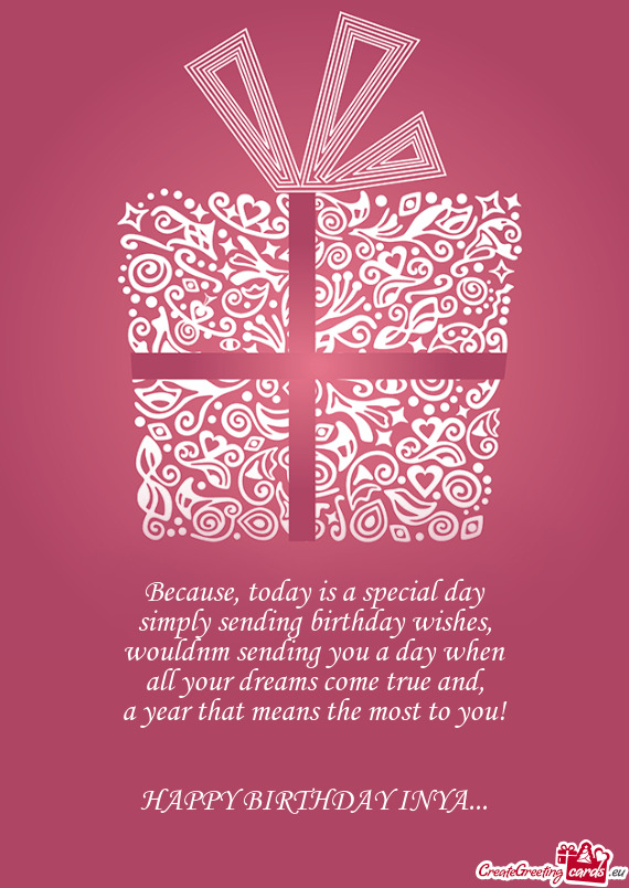 Simply sending birthday wishes