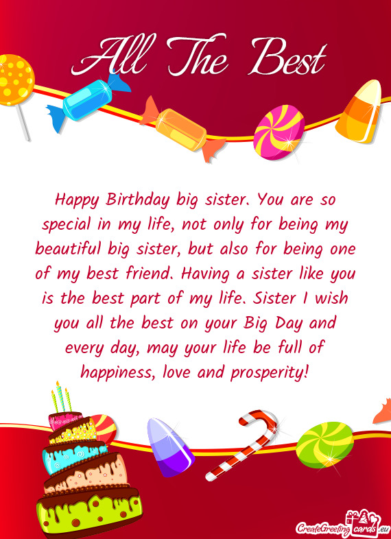 Ster I wish you all the best on your Big Day and every day, may your life be full of happiness, love