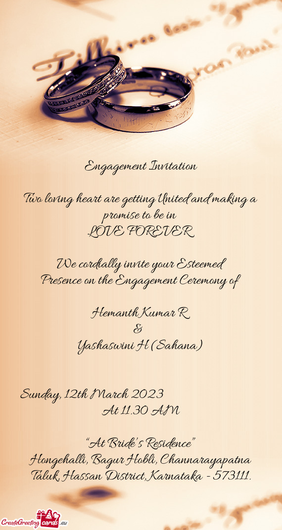 Sunday, 12th March 2023         At 11.30 AM