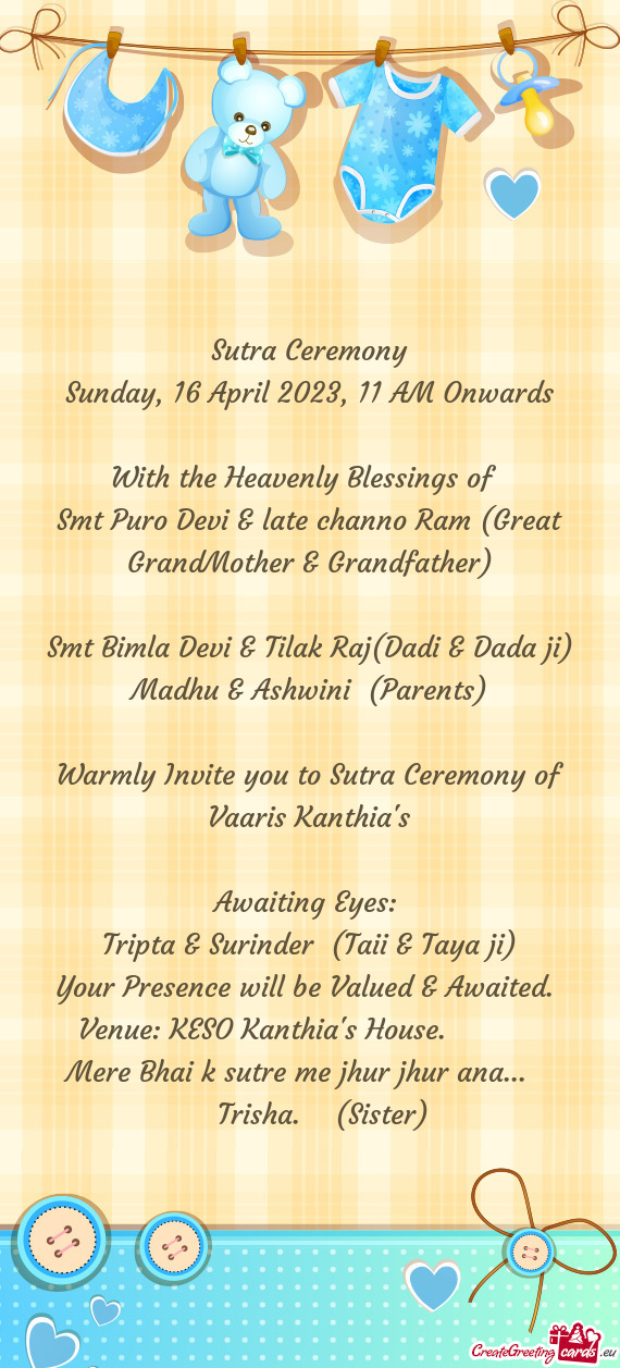 Sunday, 16 April 2023, 11 AM Onwards