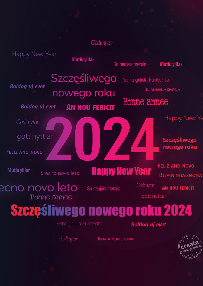 Szczęśliwego nowego roku 2024