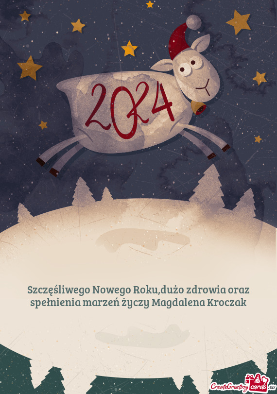 Szczęśliwego Nowego Roku,dużo zdrowia oraz spełnienia marzeń życzy Magdalena Kroczak