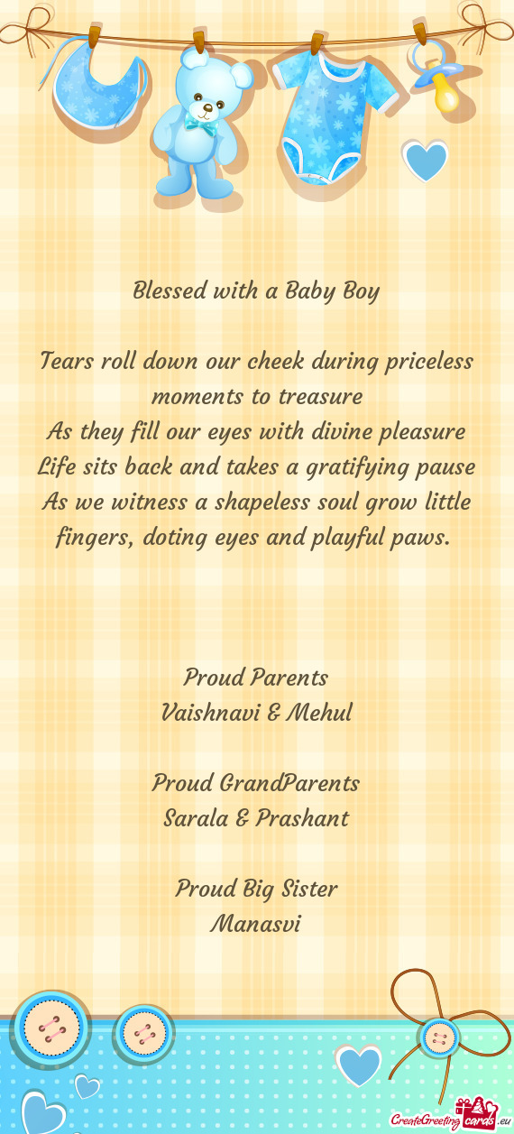 Tears roll down our cheek during priceless moments to treasure