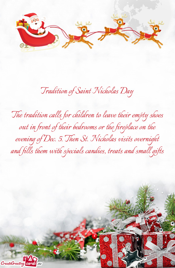 Tradition of Saint Nicholas Day