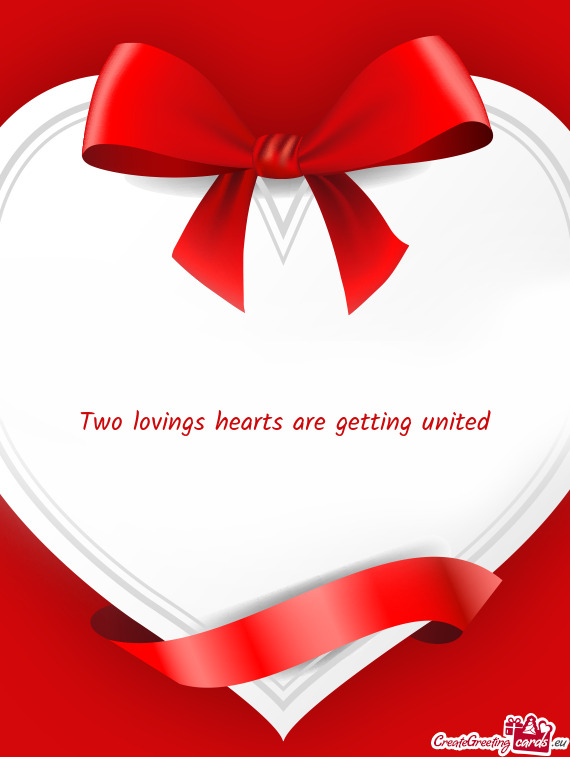 Two lovings hearts are getting united