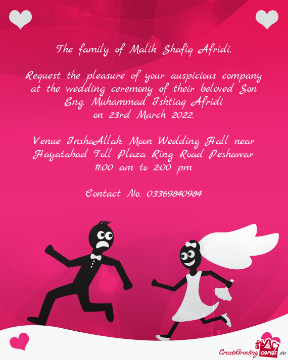 Venue InshaAllah: Moon Wedding Hall near Hayatabad Toll Plaza Ring Road Peshawar