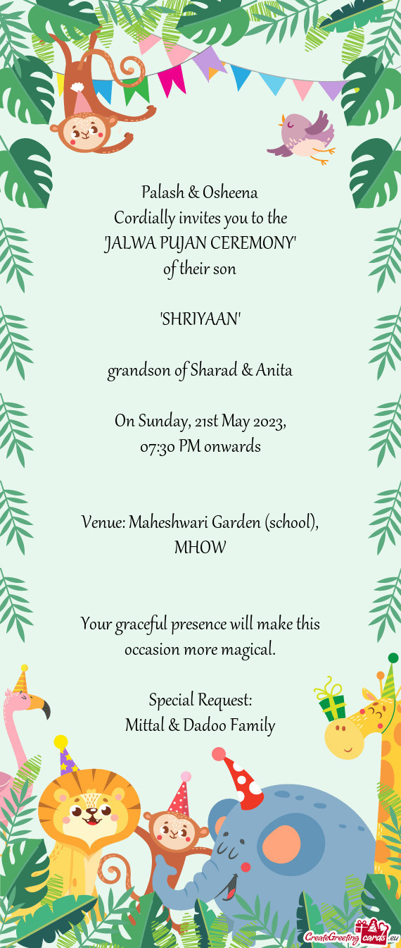 Venue: Maheshwari Garden (school), MHOW