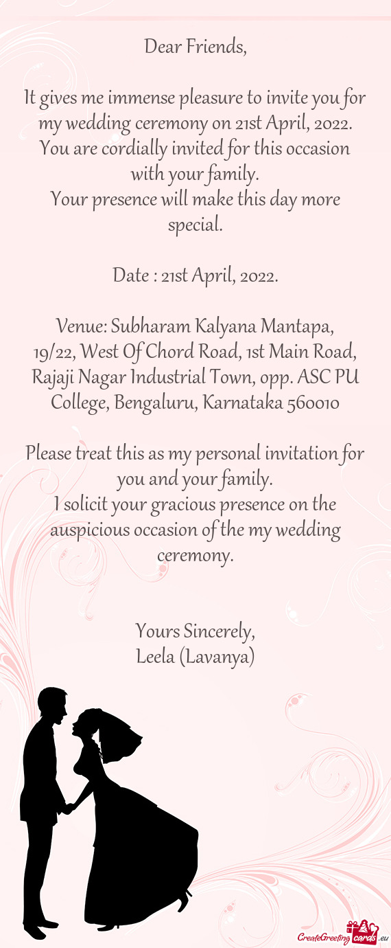 Venue: Subharam Kalyana Mantapa