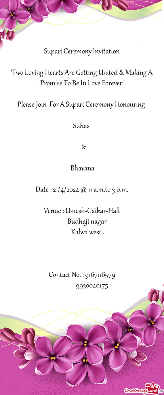 Venue : Umesh-Gaikar-Hall