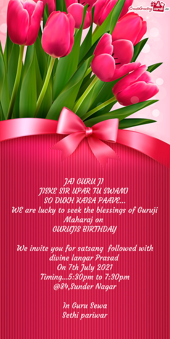 WE are lucky to seek the blessings of Guruji Maharaj on