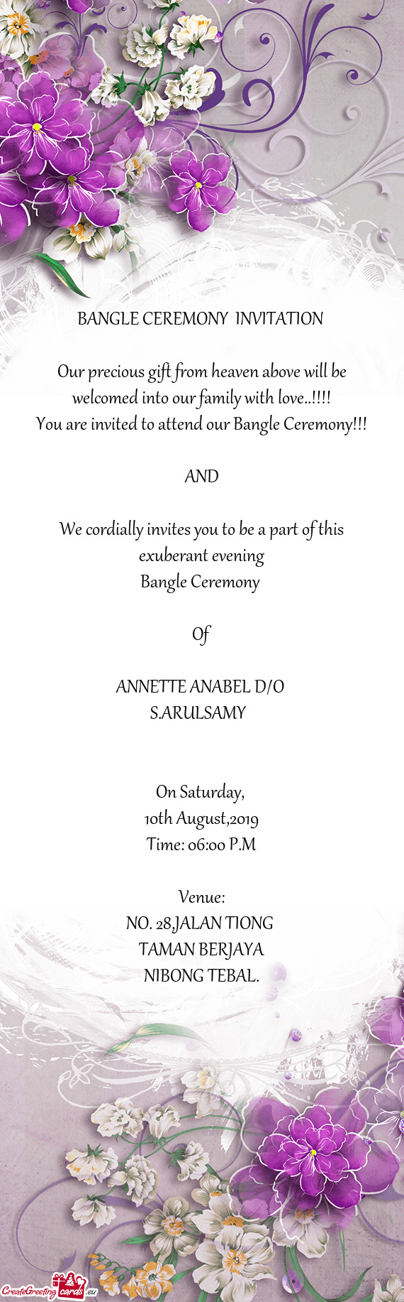 We cordially invites you to be a part of this exuberant evening