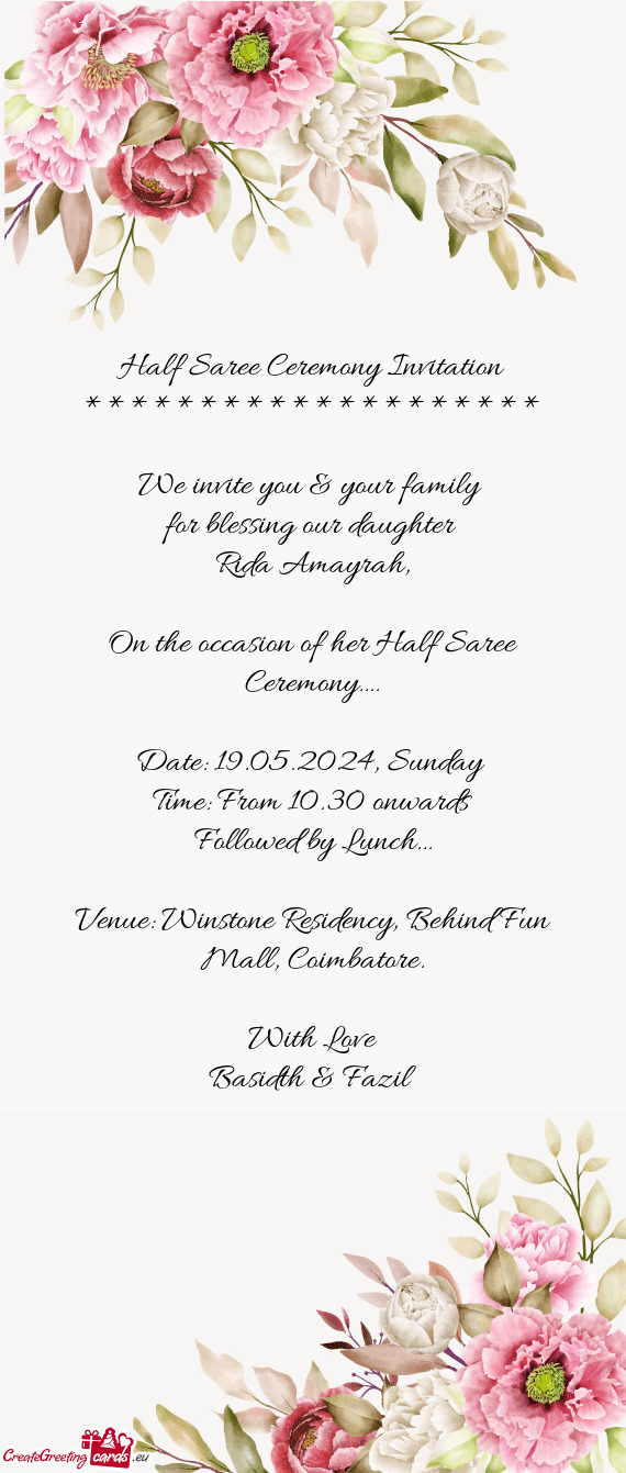 We invite you & your family