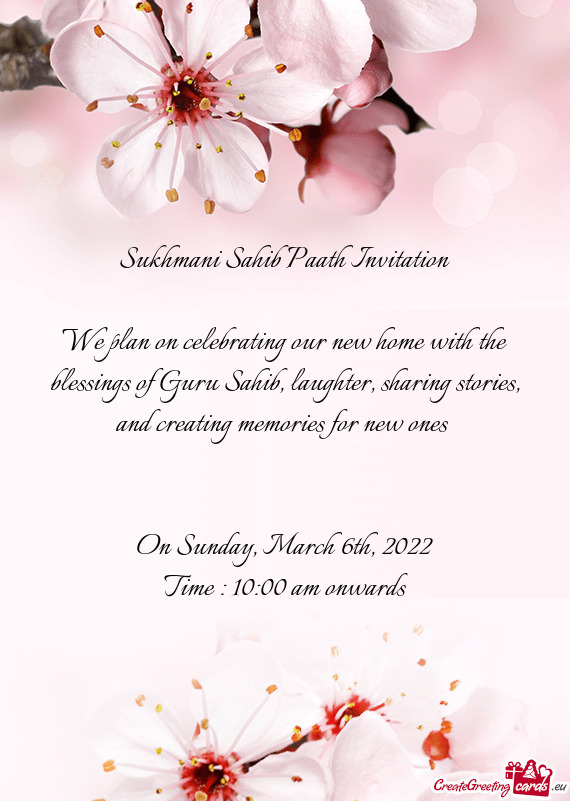 We plan on celebrating our new home with the blessings of Guru Sahib, laughter, sharing stories, and