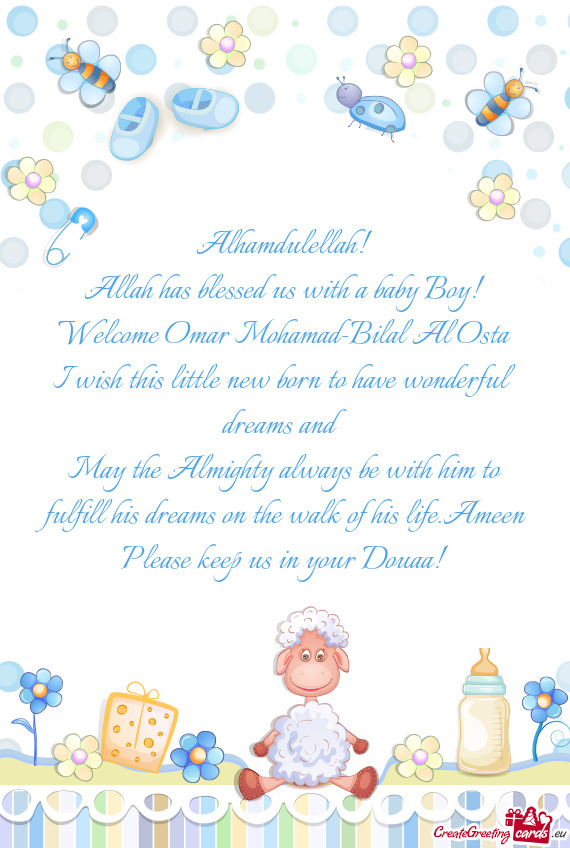 Welcome Omar Mohamad-Bilal Al Osta