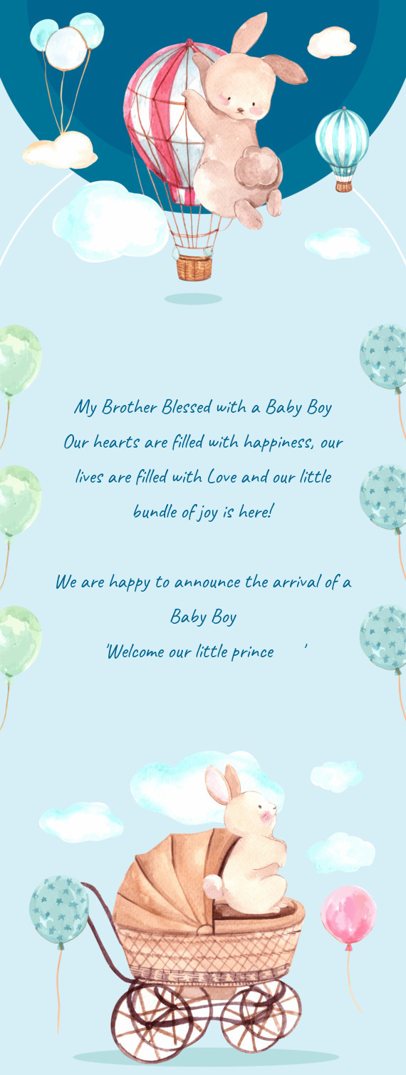 "Welcome our little prince 👣🤴"