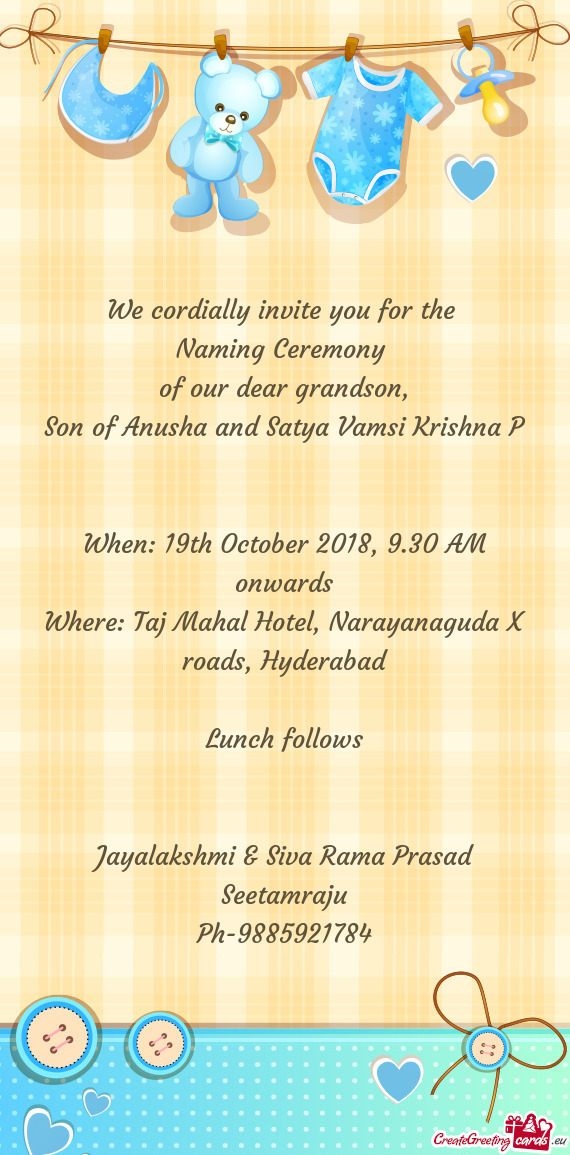 When: 19th October 2018, 9.30 AM onwards