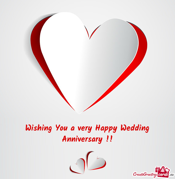 Wishing You a very Happy Wedding Anniversary