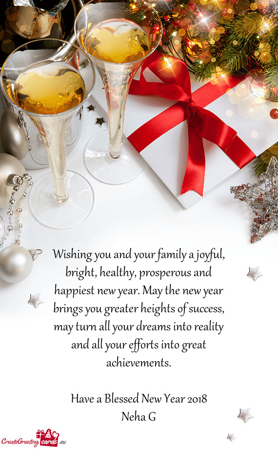 Wishing you and your family a joyful