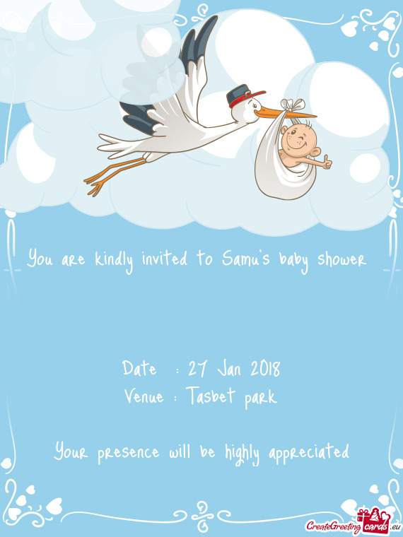You are kindly invited to Samu