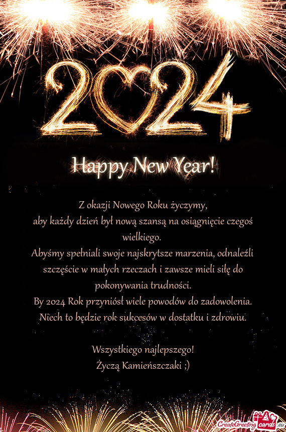 Z okazji Nowego Roku życzymy
