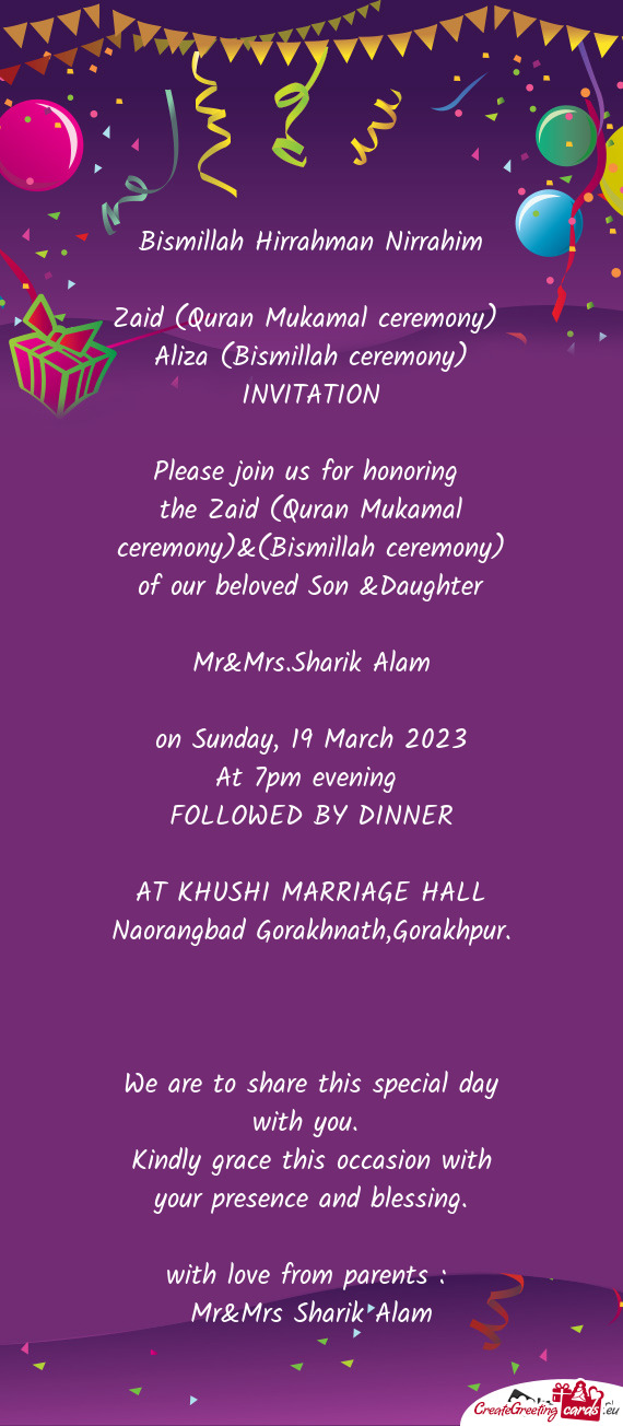 Zaid (Quran Mukamal ceremony)