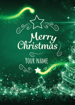Christmas card in Green