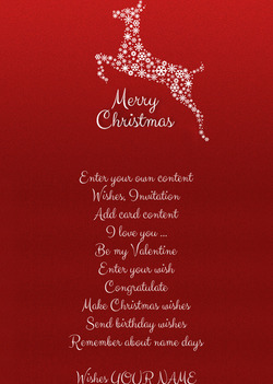 Card with Christmas Reindeer