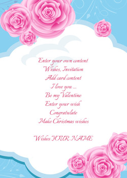 Card Decorated with Roses