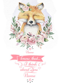 Greeting card Fox