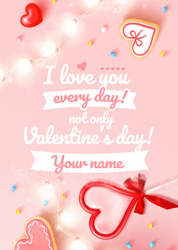 Pastel Valentine card