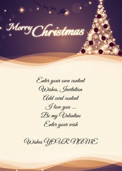 Card with Shining Christmas tree