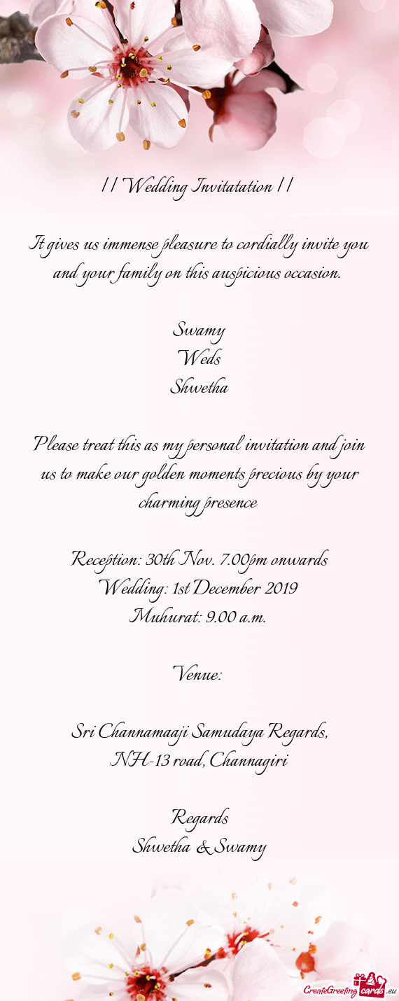 || Wedding Invitatation ||