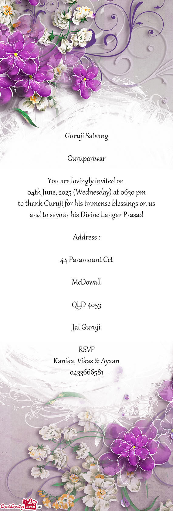 04th June, 2025 (Wednesday) at 0630 pm