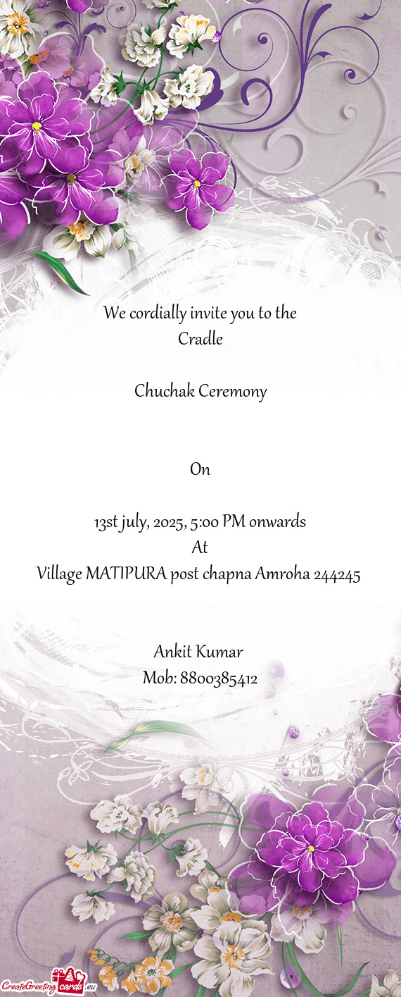 13st july, 2025, 5:00 PM onwards