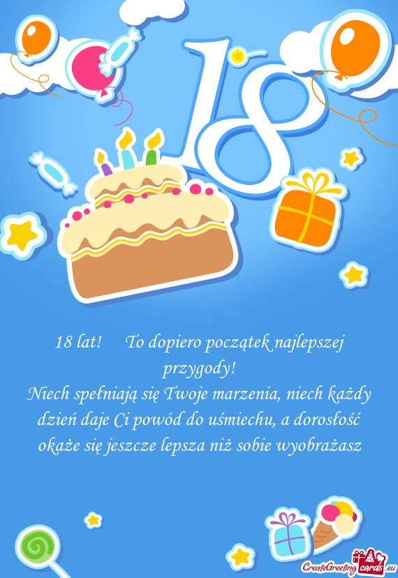 18 lat! 🚀 To dopiero początek najlepszej przygody