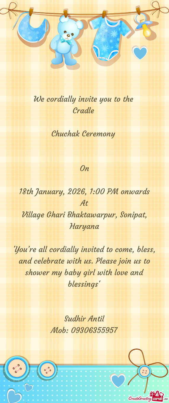 18th January, 2026, 1:00 PM onwards